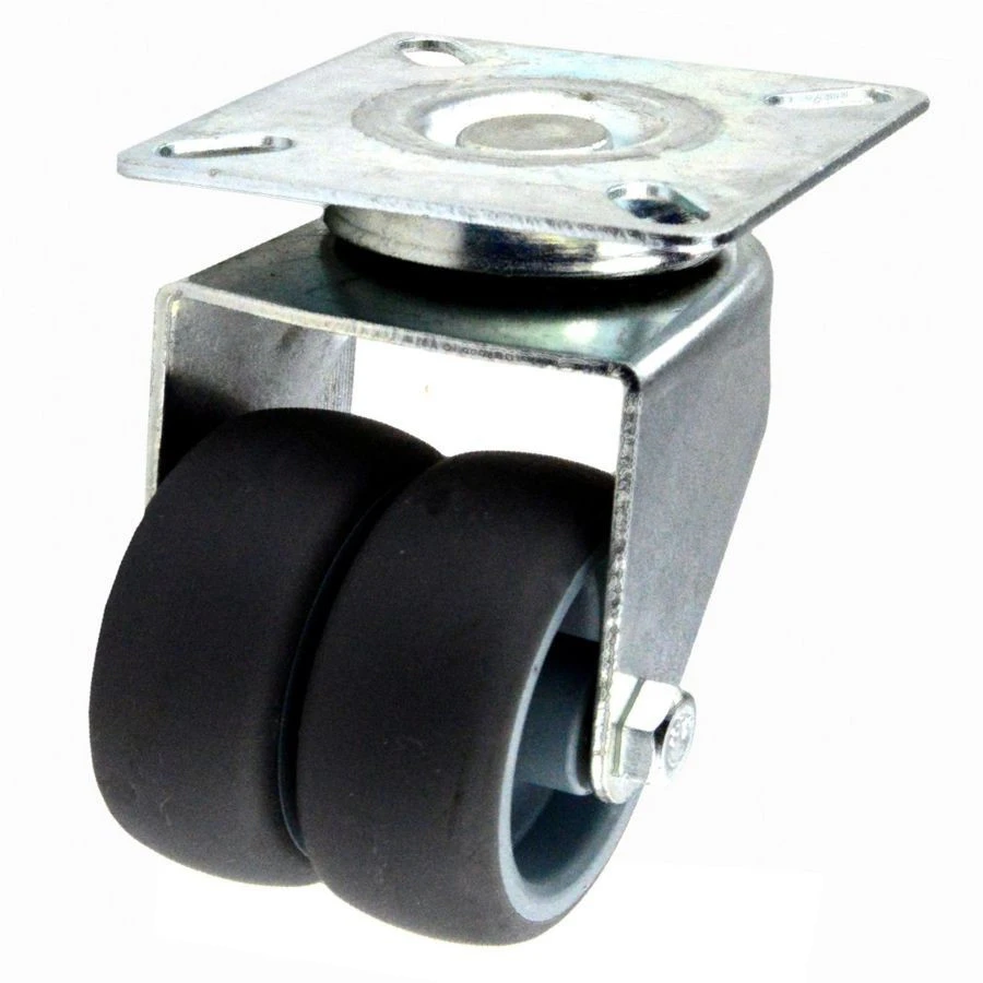 Doppel Lenkrolle Ø50mm Tragkraft 70kg Grau Vollgummi Transportrolle Laufrolle 1 Doppel Lenkrolle Ø50mm Tragkraft 70kg Grau Vollgummi Transportrolle Laufrolle