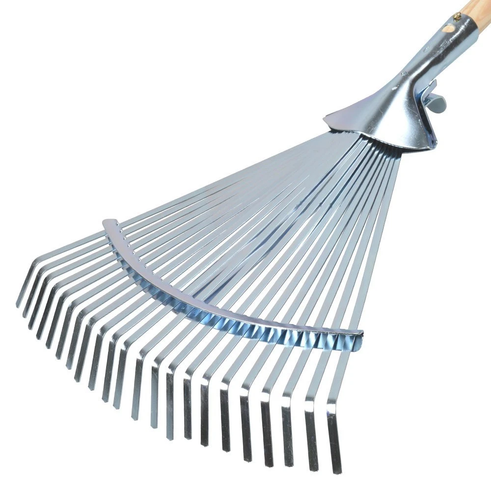 Laubbesen Verstellbar 22 Zinken Aus Stahl 2 Laubbesen Verstellbar 22 Zinken Aus Stahl – Bild 2