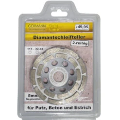 GERMANIA Diamantschleifteller Zweireihig, 115 X 22,23 Mm