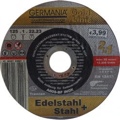 Trennscheibe Edelstahl INOX Stahl Metall 125x1,0 Gold Linie Trennen