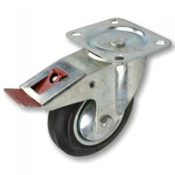 Lenkrolle Bremse Feststeller Ø200mm Tragkraft 150kg Vollgummi Transportrolle