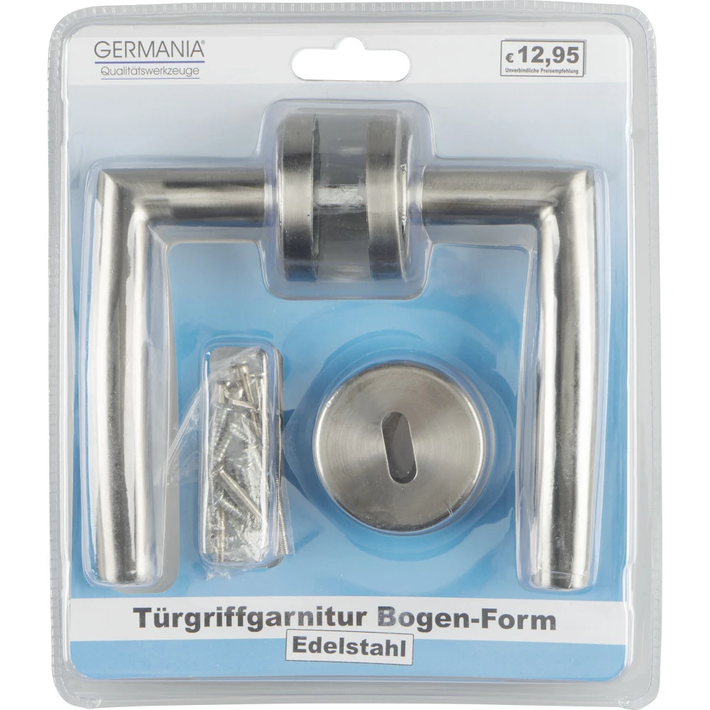 GERMANIA Türgriff Drückergarnitur Gebogen Aus Edelstahl 4 GERMANIA Türgriff Drückergarnitur Gebogen Aus Edelstahl – Bild 4
