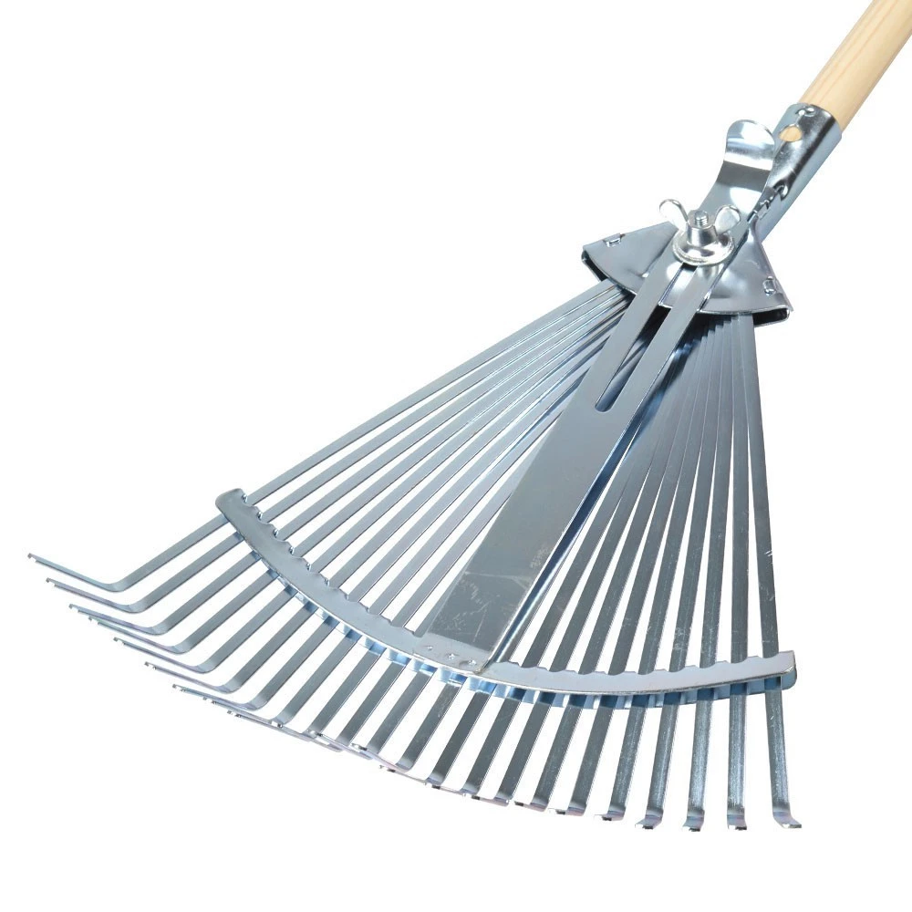 Laubbesen Verstellbar 22 Zinken Aus Stahl 3 Laubbesen Verstellbar 22 Zinken Aus Stahl – Bild 3