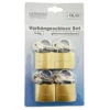 Vorhängeschloss-Set 4-teilig Mit Je 6 Schlüsseln