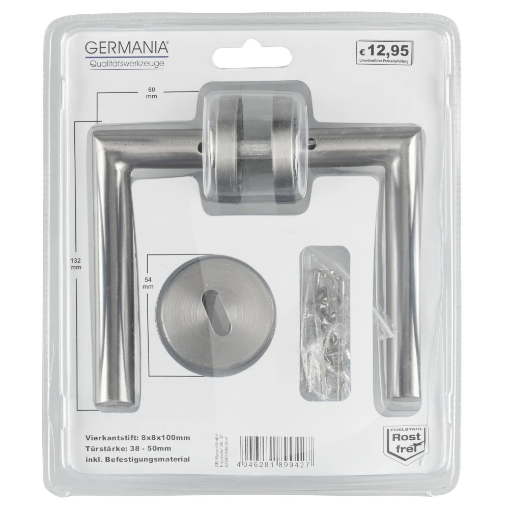 GERMANIA Türgriff Drückergarnitur Gebogen Aus Edelstahl 5 GERMANIA Türgriff Drückergarnitur Gebogen Aus Edelstahl – Bild 5